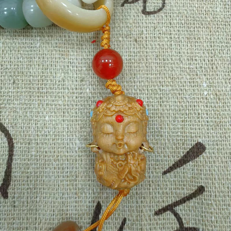 Bracelet Mala 108 Buddha Stones dégradé Bodhi Seed Green Tara Buddha gravé Peace Harmony