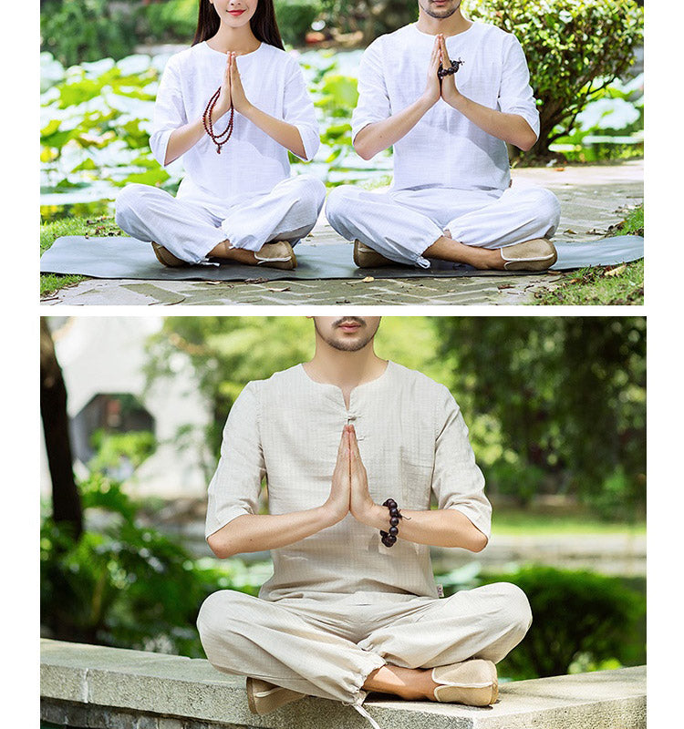 Ensemble de vêtements pour hommes Buddha Stones, méditation, prière, pratique spirituelle zen