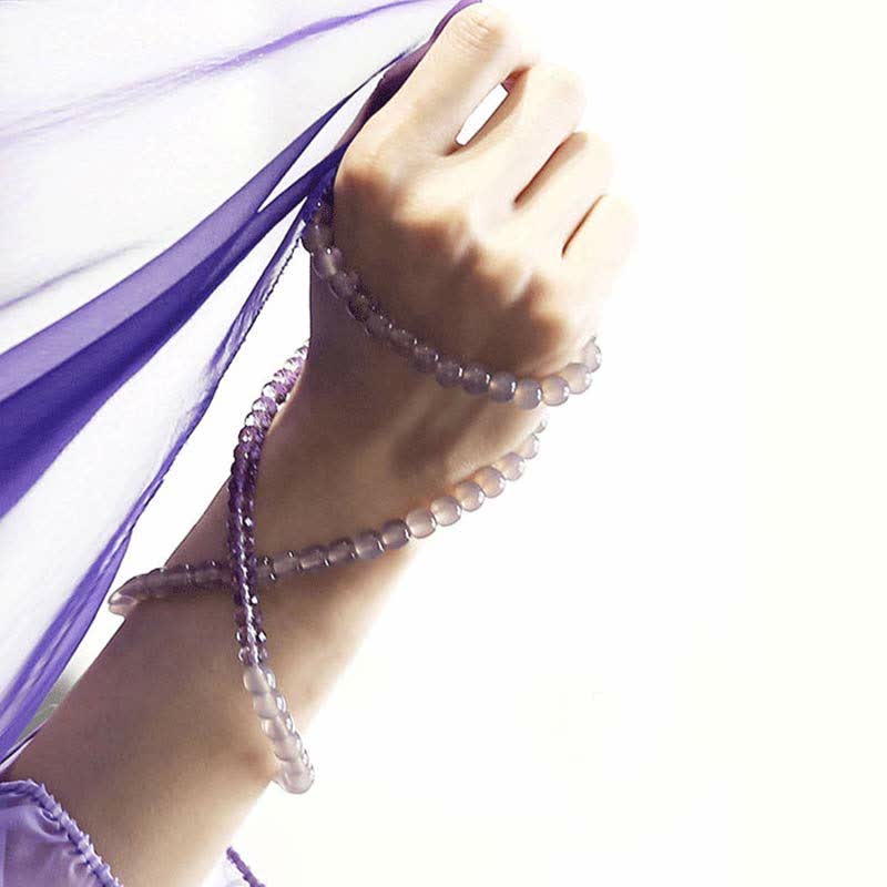 Bracelet de guérison et de méditation en cristal d'améthyste naturelle