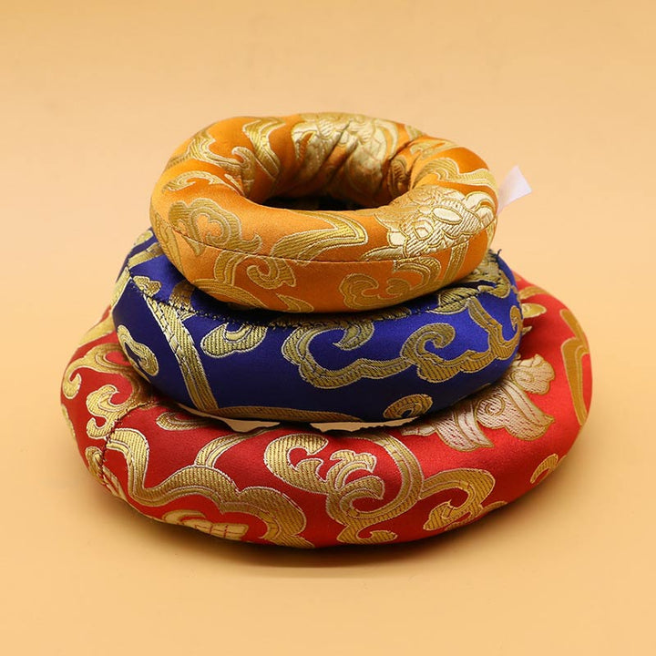Coussin décoratif artisanal en forme de bol chantant tibétain en Buddha Stones - image 0