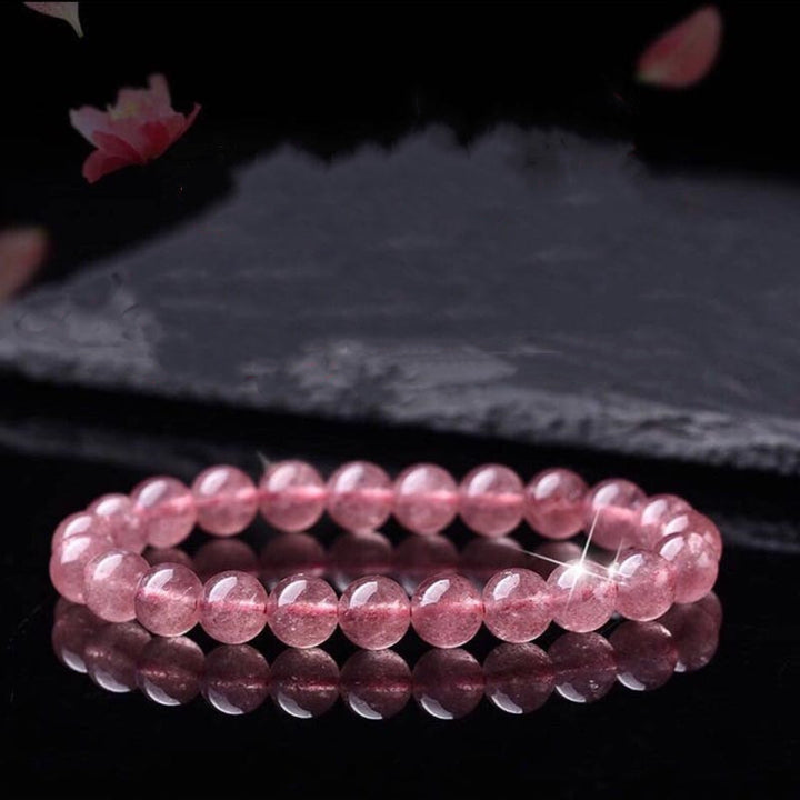 Bracelet d'amour et de bienveillance en quartz rose naturel Buddha Stones