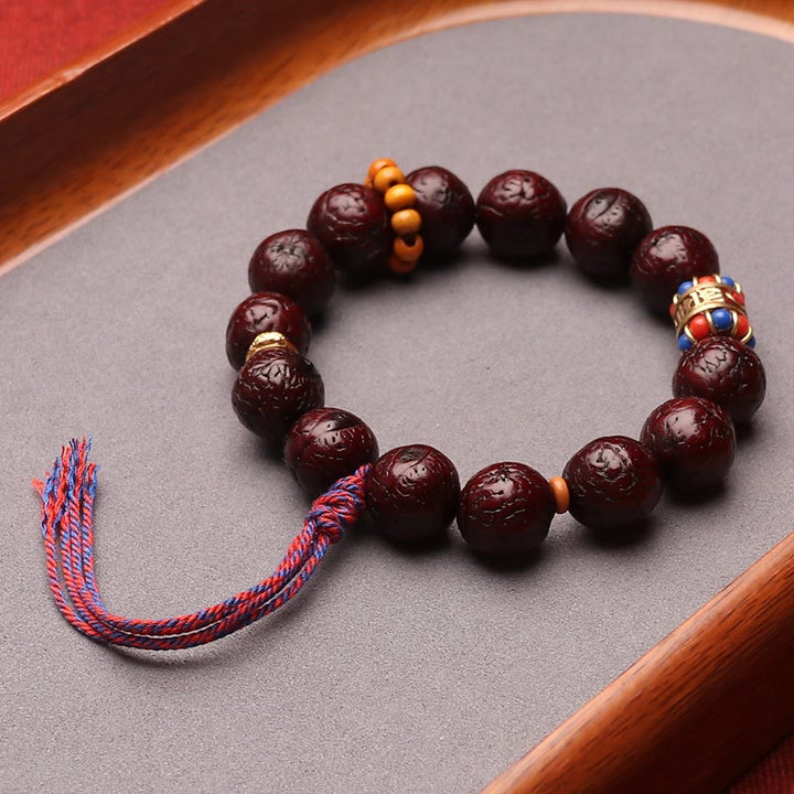 Bracelet à pampilles en perles de rocaille Bodhi avec Buddha Stones et paix et calme