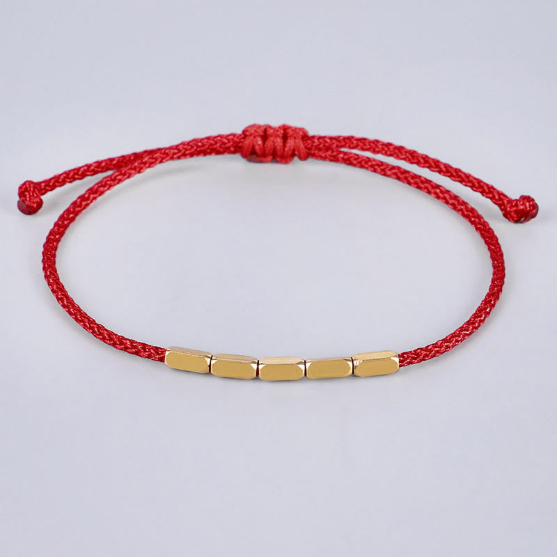 Bracelet tressé de protection en perles de cuivre fabriquées à la main par Buddha Stones