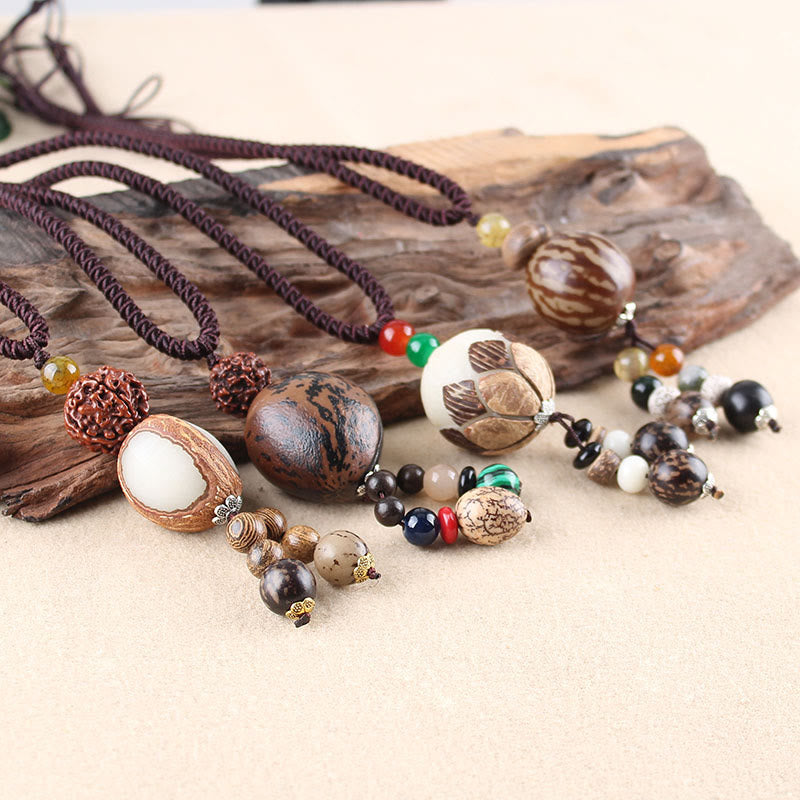 Collier pendentif Buddha Stones Bodhi Seed Lotus Sagesse Harmonie - image 2