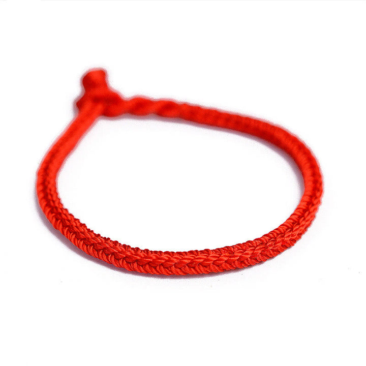 Bracelet tibétain en corde tressée à huit fils avec nœud de paix et protection fait main en Buddha Stones