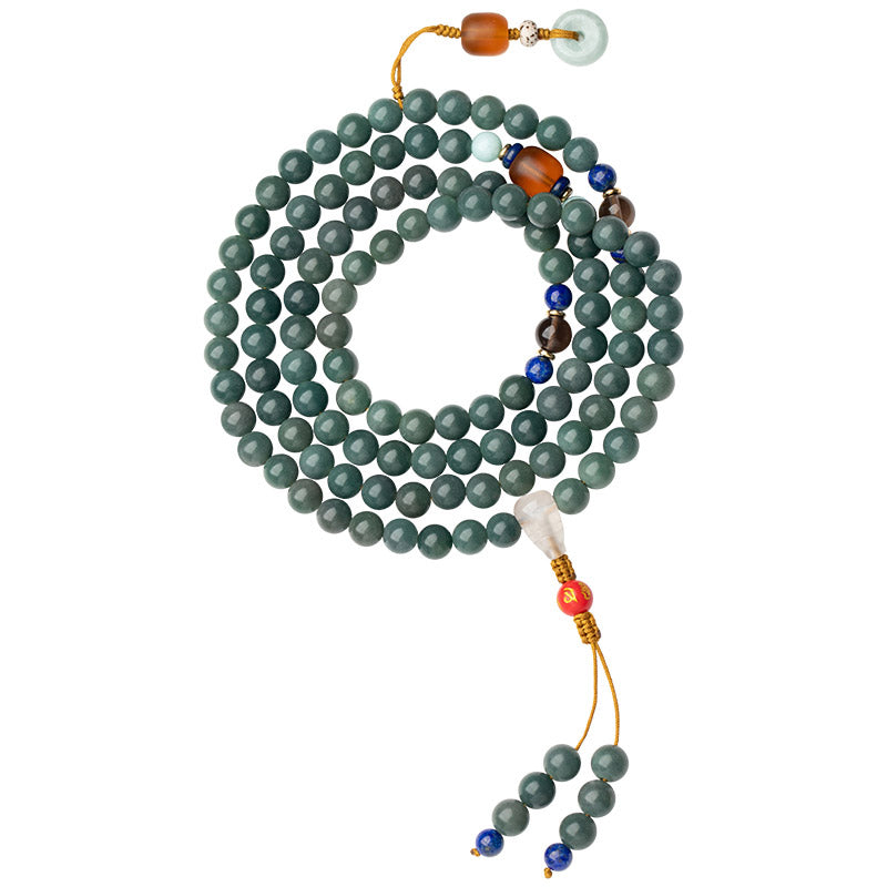 Bracelet Mala de méditation avec 108 Buddha Stones et graines de Bodhi