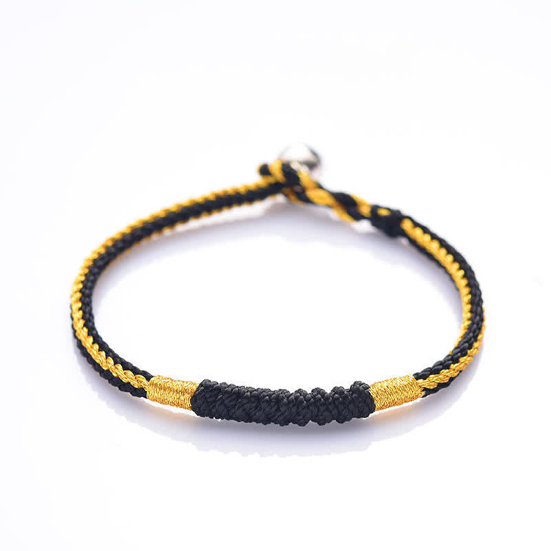 Bracelet tibétain tressé fait main avec Buddha Stones et protection porte-bonheur