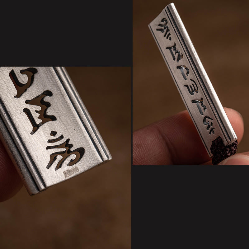 Collier pendentif en argent sterling 999 Buddha Stones et gravure Om Mani Padme Hum en forme de lotus - image 4