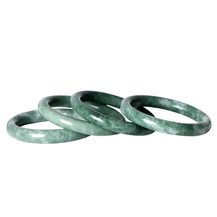 Bracelet jonc en jade naturel Buddha Stones pour la chance et l'abondance