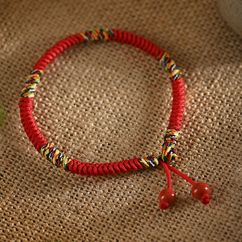 Bracelet porte-bonheur avec nœud en cinq couleurs King Kong