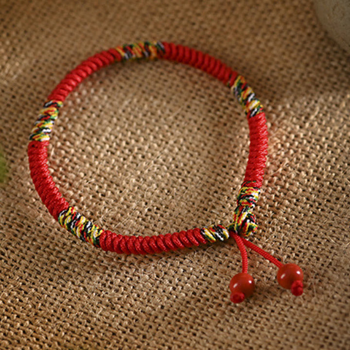 Bracelet porte-bonheur avec nœud en cinq couleurs King Kong