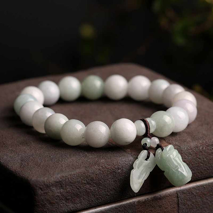 Bracelet de réussite en forme de pomme et de courge de Bouddha en Buddha Stones en jade naturel Pi Xiu