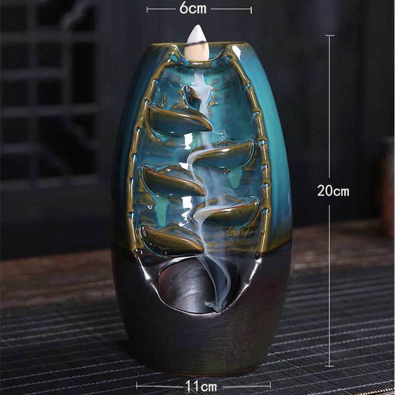 Brûleur d'encens tibétain en Buddha Stones pour protection du dragon