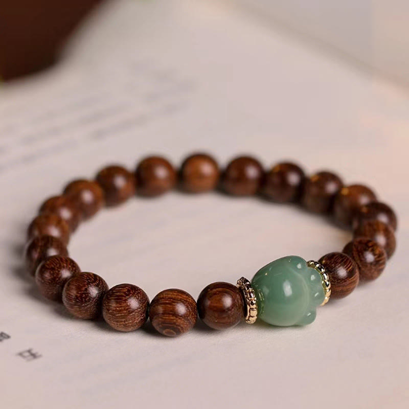Bracelet de protection pour pattes de chat en bois de santal et Buddha Stones - Santal - image 1
