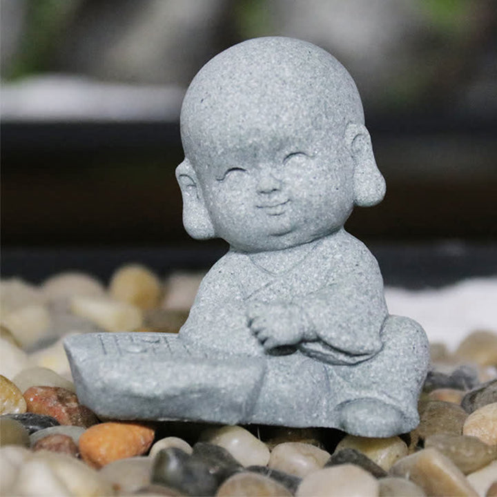 Buddha Stones Méditation Prière Moine Statue de Bouddha Sérénité Décoration de la Maison - image 6