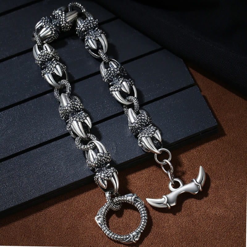 Bracelet de protection et de force gravé en griffes de dragon de Buddha Stones