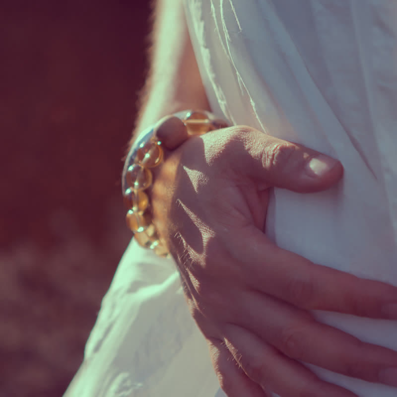 Bracelet Mala 108 Buddha Stones, citrine, bois de santal, turquoise, protection et prospérité - image 5