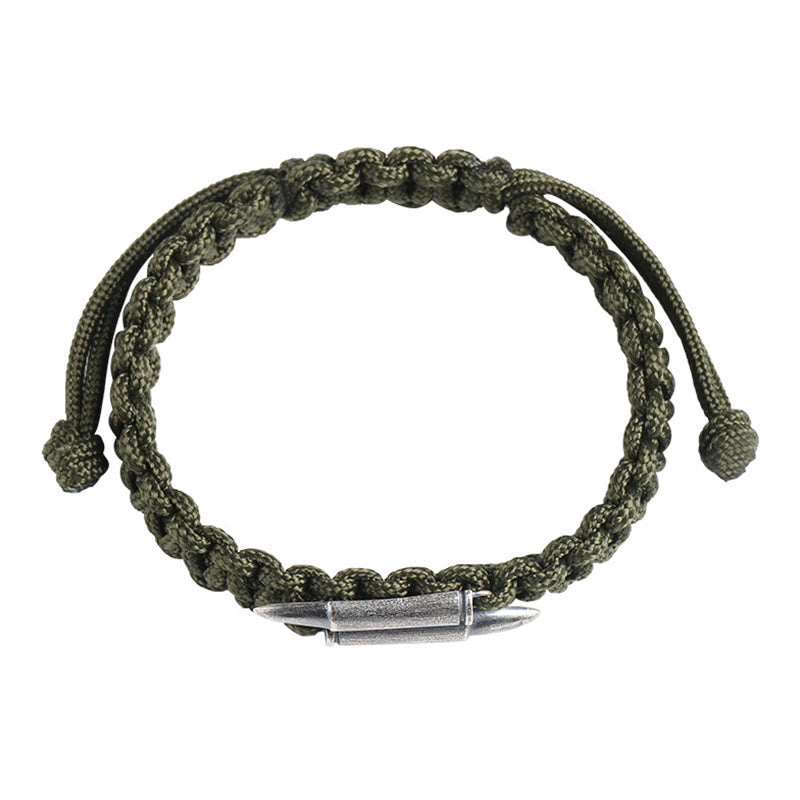 Bracelet en corde tressée en argent sterling 925 avec motif de balle de Buddha Stones