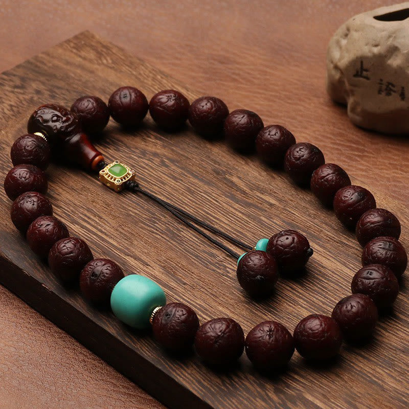 Buddha Stones , graines de Bodhi, porte-bonheur, richesse, pompon, breloque pour poignet