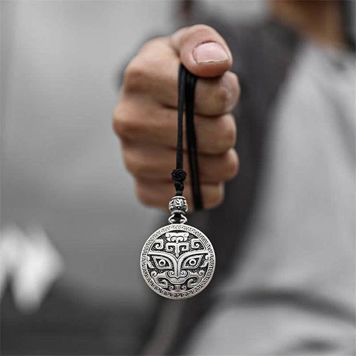 Collier pendentif porte-bonheur Feng Shui, créature mythologique Taotie