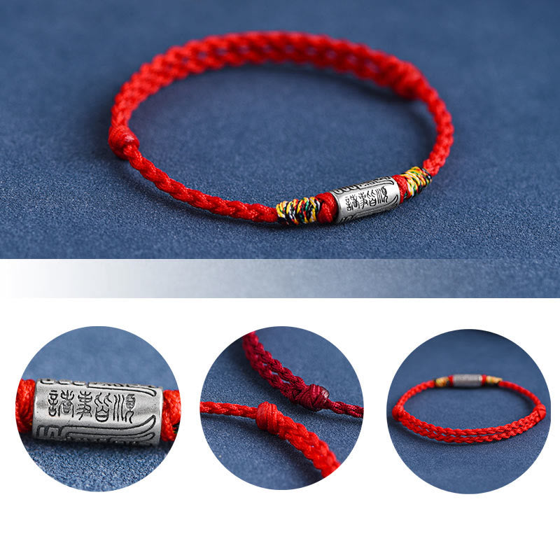 Bracelet de cheville en argent sterling 925 fabriqué à la main avec des Buddha Stones, design tout va bien, protection et force - image 9