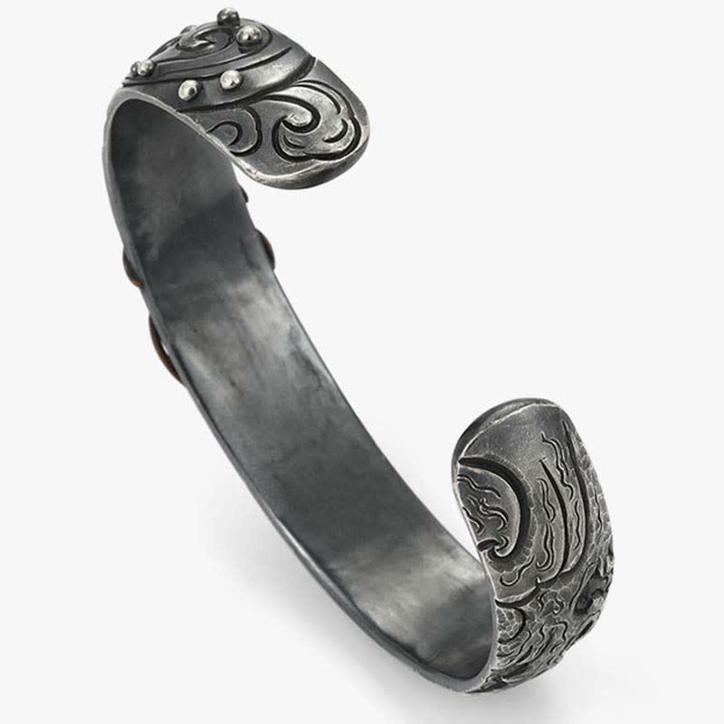 Bracelet en argent sterling 999 et or 990 avec Buddha Stones, poisson koï, porte-bonheur, richesse, succès - image 8