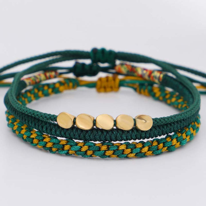 Ensemble de 3 bracelets tibétains en Buddha Stones avec protection et chance