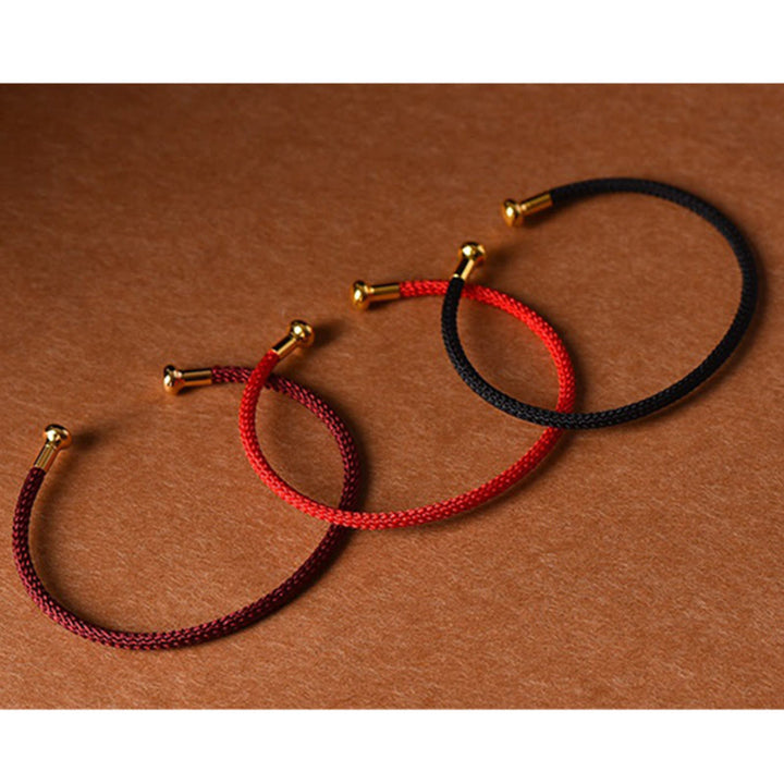 Bracelet manchette tressé fait main avec Buddha Stones au design simple - image 13