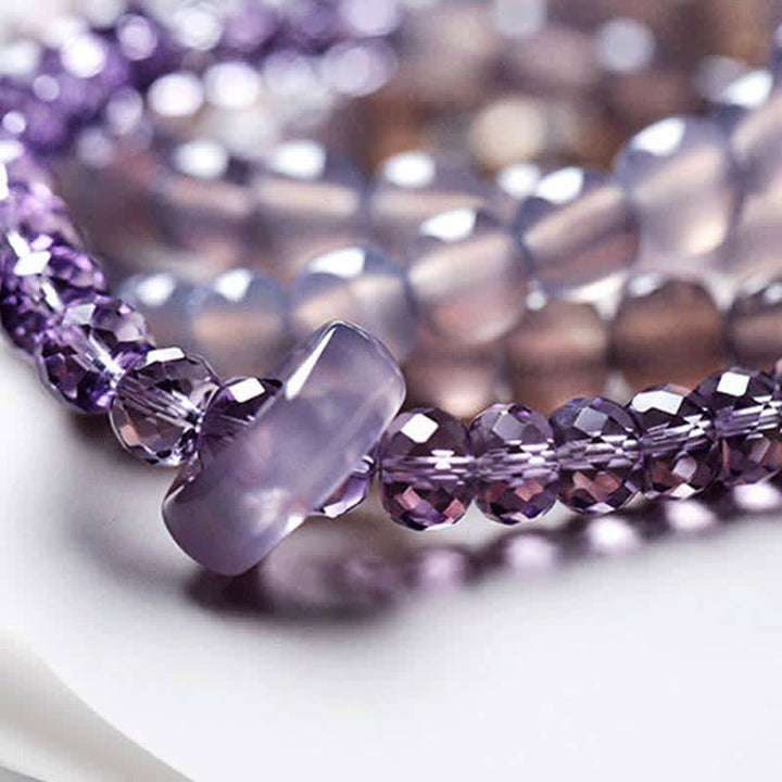 Bracelet de guérison et de méditation en cristal d'améthyste naturelle
