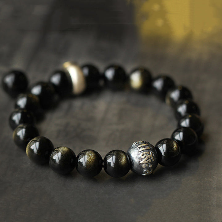 Bracelet de purification en obsidienne des Buddha Stones et du zodiaque chinois - image 9