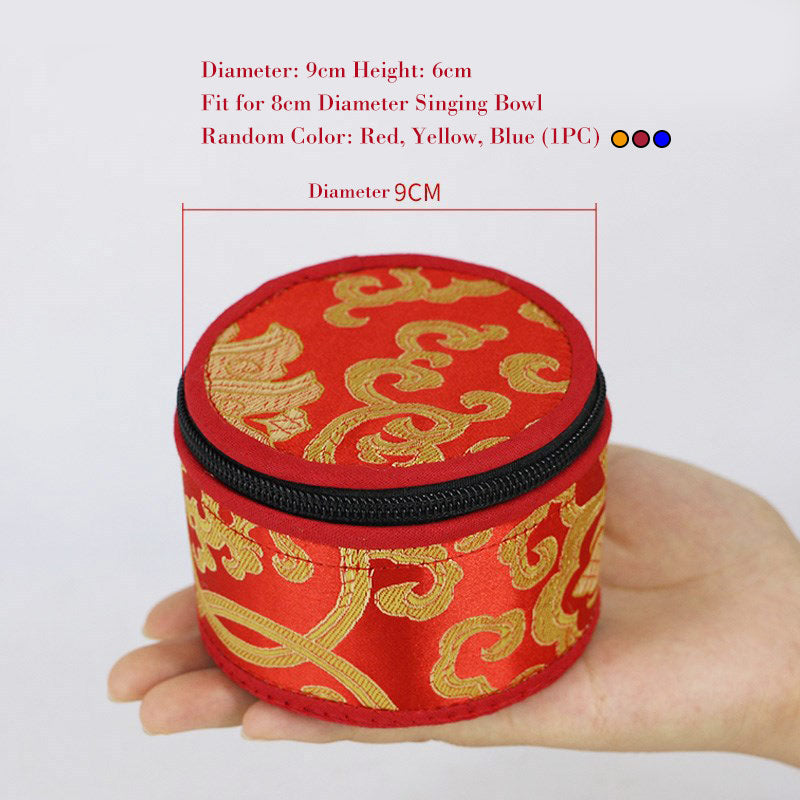 Sac de rangement pour bol chantant tibétain Buddha Stones avec fermeture à glissière décorative - 9 cm (couleur aléatoire) - image 7