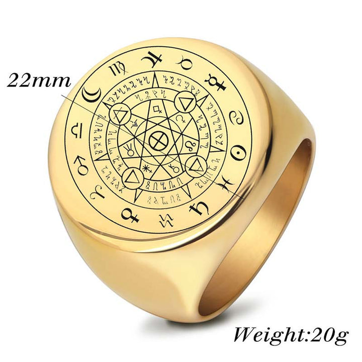 Bague de protection et de bénédiction des 12 constellations du zodiaque de Buddha Stones