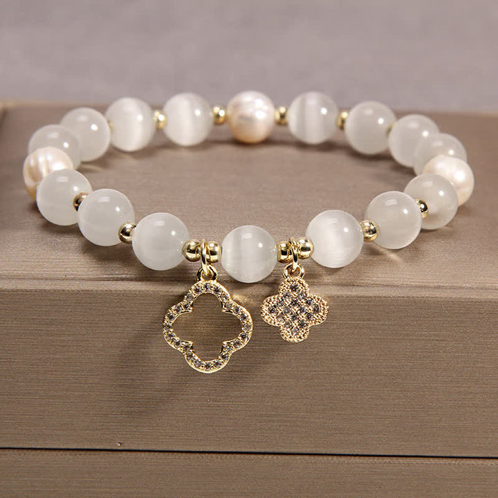 Bracelet à breloques en perles avec motif de chat et œil de chat en Buddha Stones - image 6