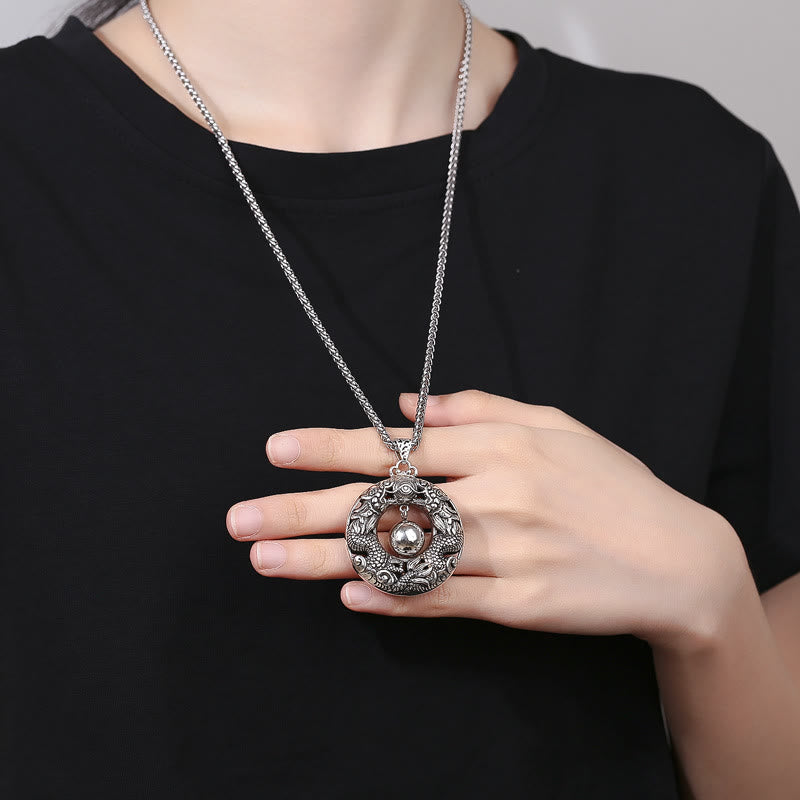 Collier pendentif de protection en cuivre avec perles de jeu de dragon double Buddha Stones - image 6