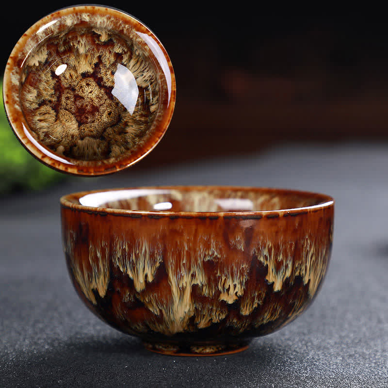 Tasse à thé en céramique colorée avec Buddha Stones pour la maison et le bureau