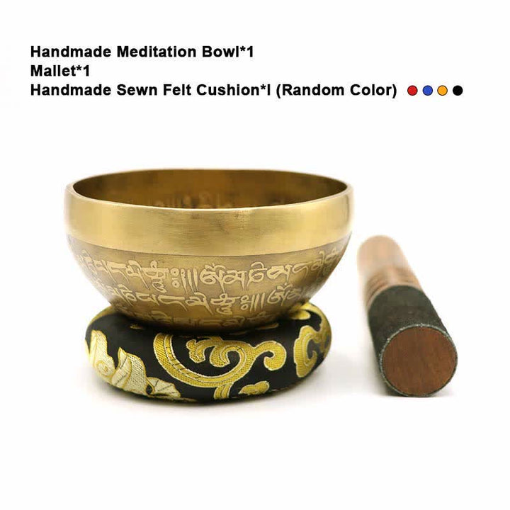 Bol chantant Sutra, fabriqué artisanalement pour la guérison et la méditation, ensemble de bols sonores à énergie positive - 5,51 po (14 cm) - image 2
