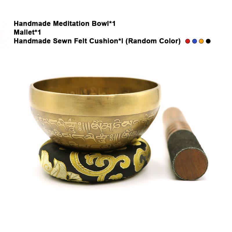 Bol chantant Sutra, fabriqué artisanalement pour la guérison et la méditation, ensemble de bols sonores à énergie positive - 5,51 po (14 cm) - image 2