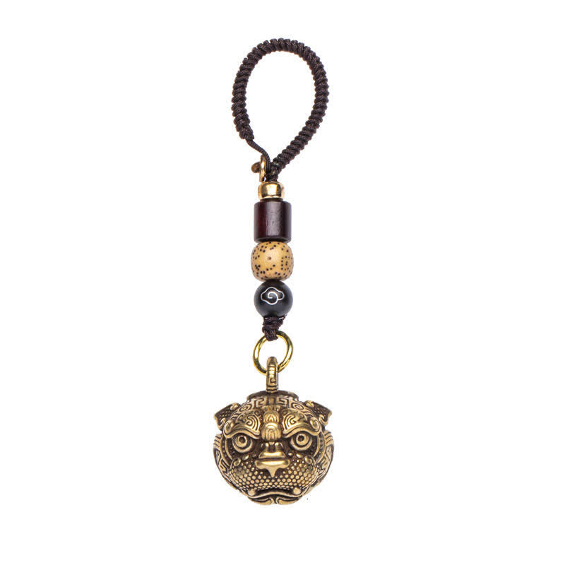 Porte-clés en cuivre PiXiu Wealth Buddha Stones