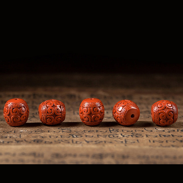 Bracelet de bénédiction calme en ébène et cinabre naturel de Buddha Stones