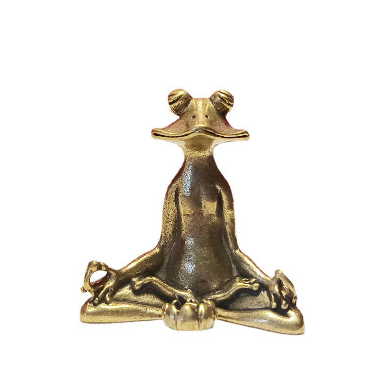 Buddha Stones Mini Petite Grenouille Tortue Koi Poisson Escargot Crabe Cuivre Richesse Décoration de la Maison - image 11