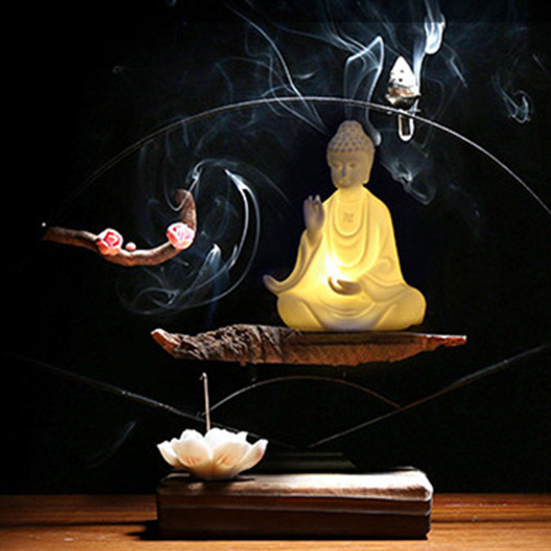 Décoration LED en céramique avec bénédiction du Bouddha Avalokitesvara Ksitigarbha Bodhisattva - image 3
