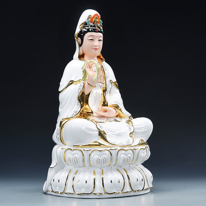 Statue en céramique du succès du Bodhisattva Avalokitesvara de Chenrezig, décoration de la maison - image 2