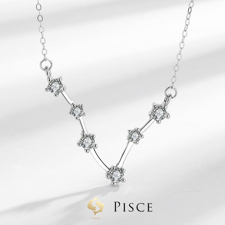 Collier pendentif bénédiction astrologique Buddha Stones en argent sterling 925 12 constellations du zodiaque - Poissons - image 18