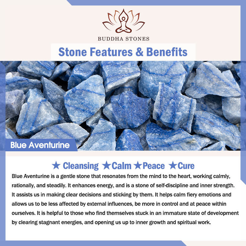 Collier de perles de prière de méditation de yoga en perles d'aventurine bleue de 108 Buddha Stones