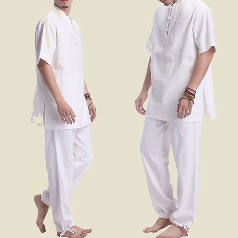 Ensemble de vêtements en coton et lin pour homme Buddha Stones, méditation spirituelle zen, prière - image 8