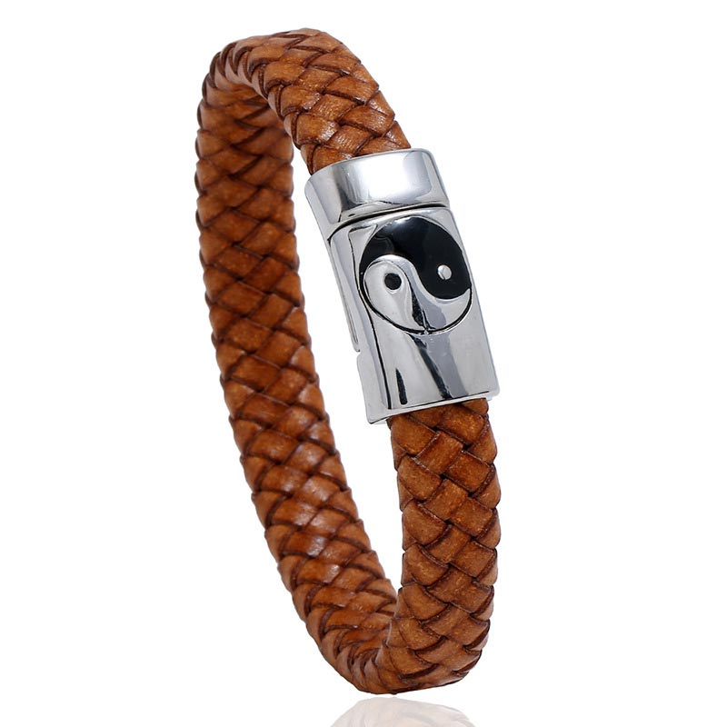 Bracelet d'équilibre FengShui Yin Yang Buddha Stones - 19-20,5 cm - Chocolat - image 6