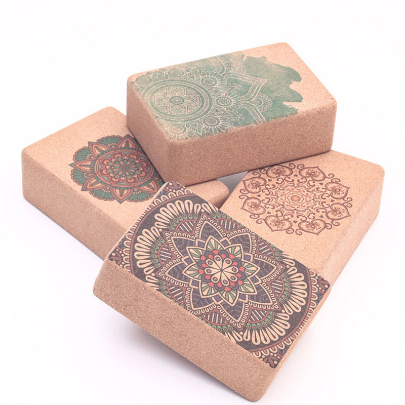 Buddha Stones Bloc de liège pour yoga de pleine conscience Mandala tibétain - image 0