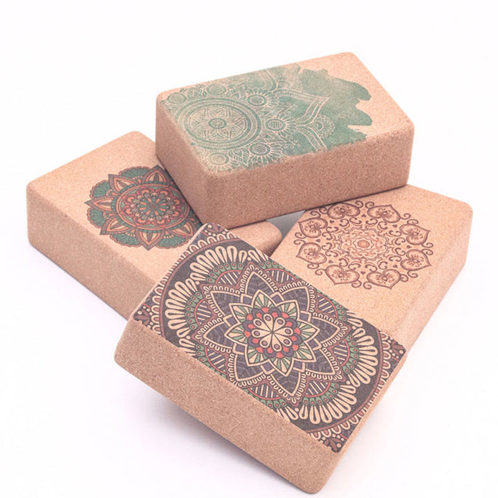 Buddha Stones Bloc de liège pour yoga de pleine conscience Mandala tibétain - image 0