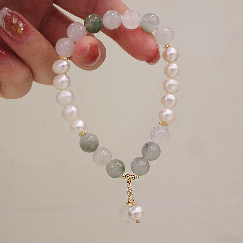 Bracelet de guérison en jade et Buddha Stones