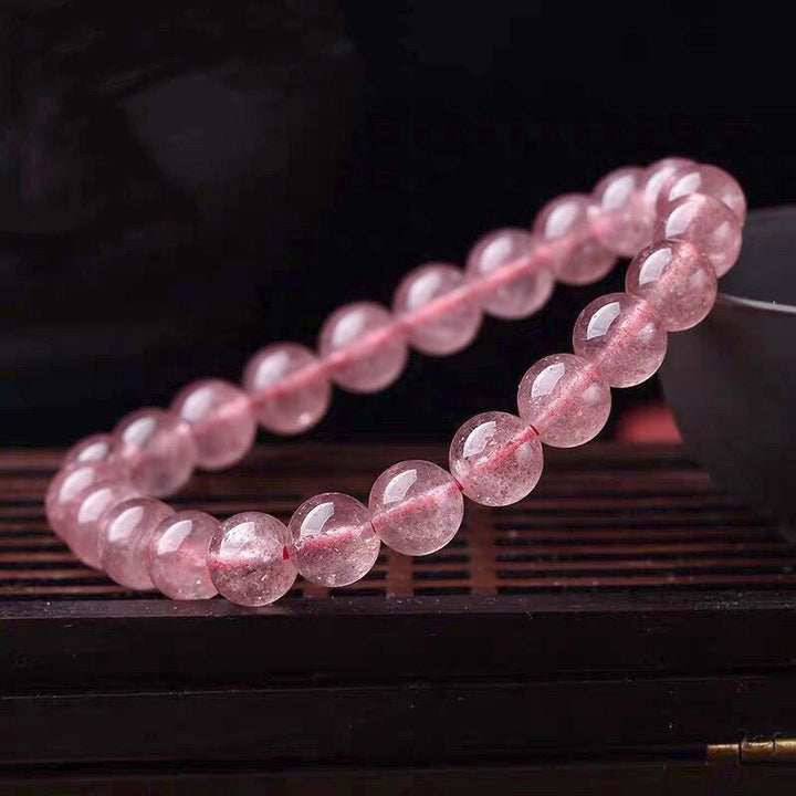 Bracelet d'amour et de bienveillance en quartz rose naturel Buddha Stones